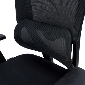 Silla Ergonómica SUPRA, Soporte Lumbar Adaptativo, Negro