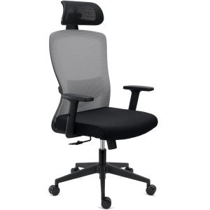Silla de Oficina NOTE PRO, Reposacabezas, Negro