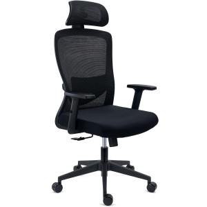 Silla de Oficina NOTE PRO, Reposacabezas, Negro