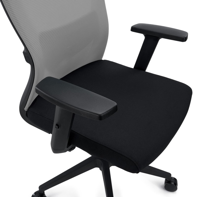 Silla de Oficina NOTE, Soporte Lumbar Ajustable, Negro