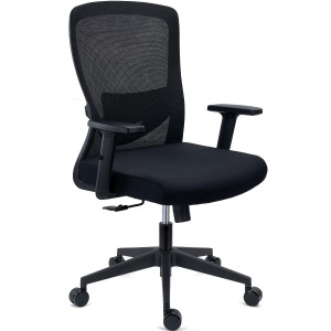 Silla de Oficina NOTE, Soporte Lumbar Ajustable, Negro