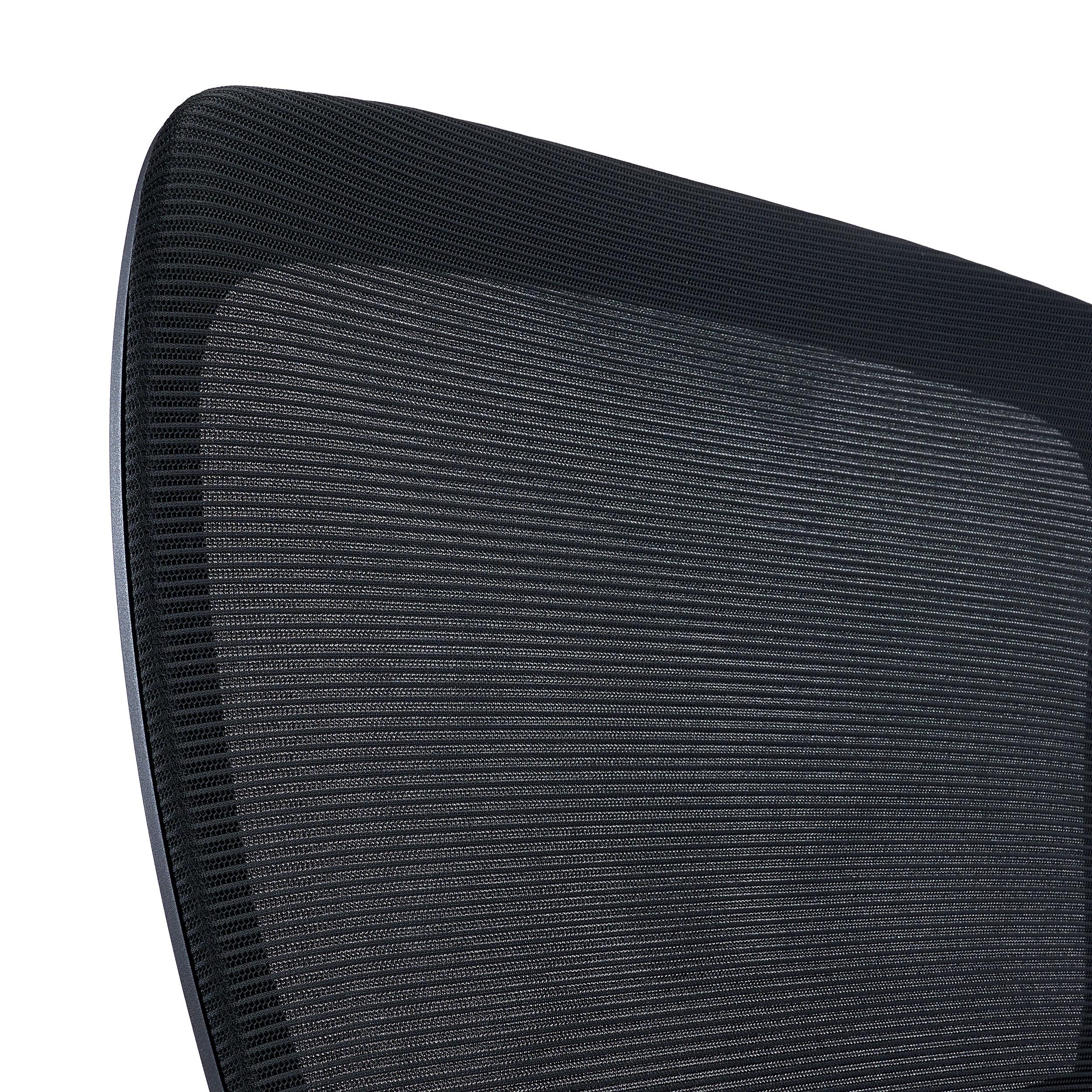 Silla de Oficina NOTE, Soporte Lumbar Ajustable, Confort 8H, Tela y Malla Transpirable Negra