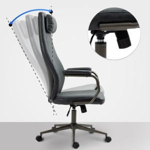 Sillón de oficina FLORENCE, brazos de diseño, en piel negro