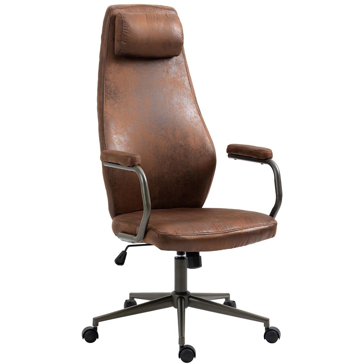Sillón de Oficina FLORENCE, Brazos de Diseño, Base Negra, en Piel Negro