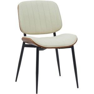 Silla de Confidente YUMI, revestimiento de madera, color negro