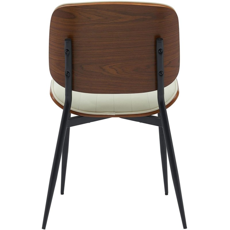 Silla de Confidente YUMI, revestimiento de madera, color negro