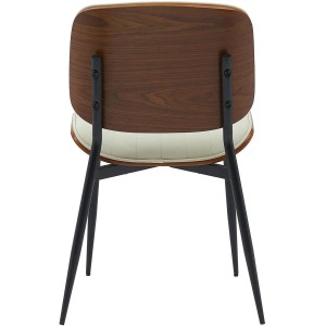 Silla de Confidente YUMI, revestimiento de madera, color negro