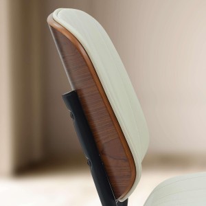 Silla de Confidente YUMI, revestimiento de madera, color negro