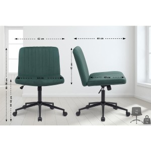 Silla de Oficina SONNY en Terciopelo color Negro