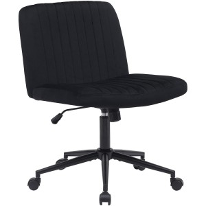 Silla de Oficina SONNY en Terciopelo color Negro