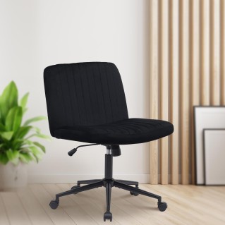 Silla de Oficina SONNY en Terciopelo color Negro 2