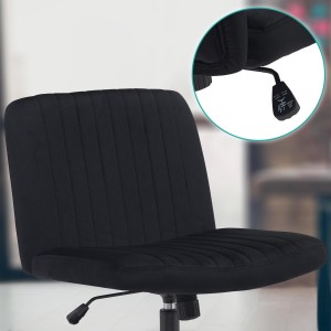 Silla de Oficina SONNY en Terciopelo color Negro
