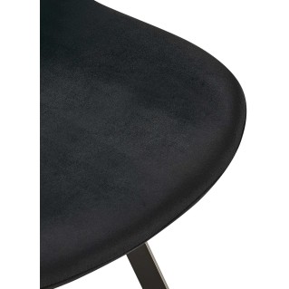 Silla de Confidente UNAMI, en Terciopelo color Negro 2