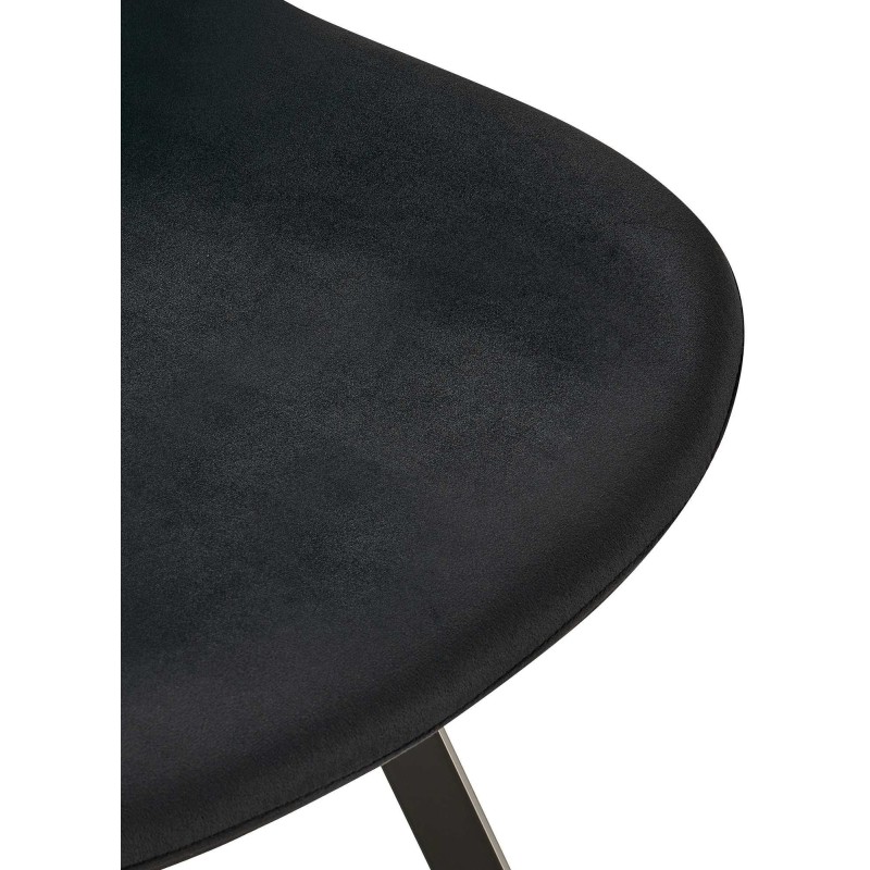 Silla de Confidente UNAMI, en Terciopelo color Negro