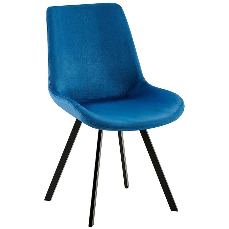 Silla de Confidente UNAMI, en Terciopelo color Negro