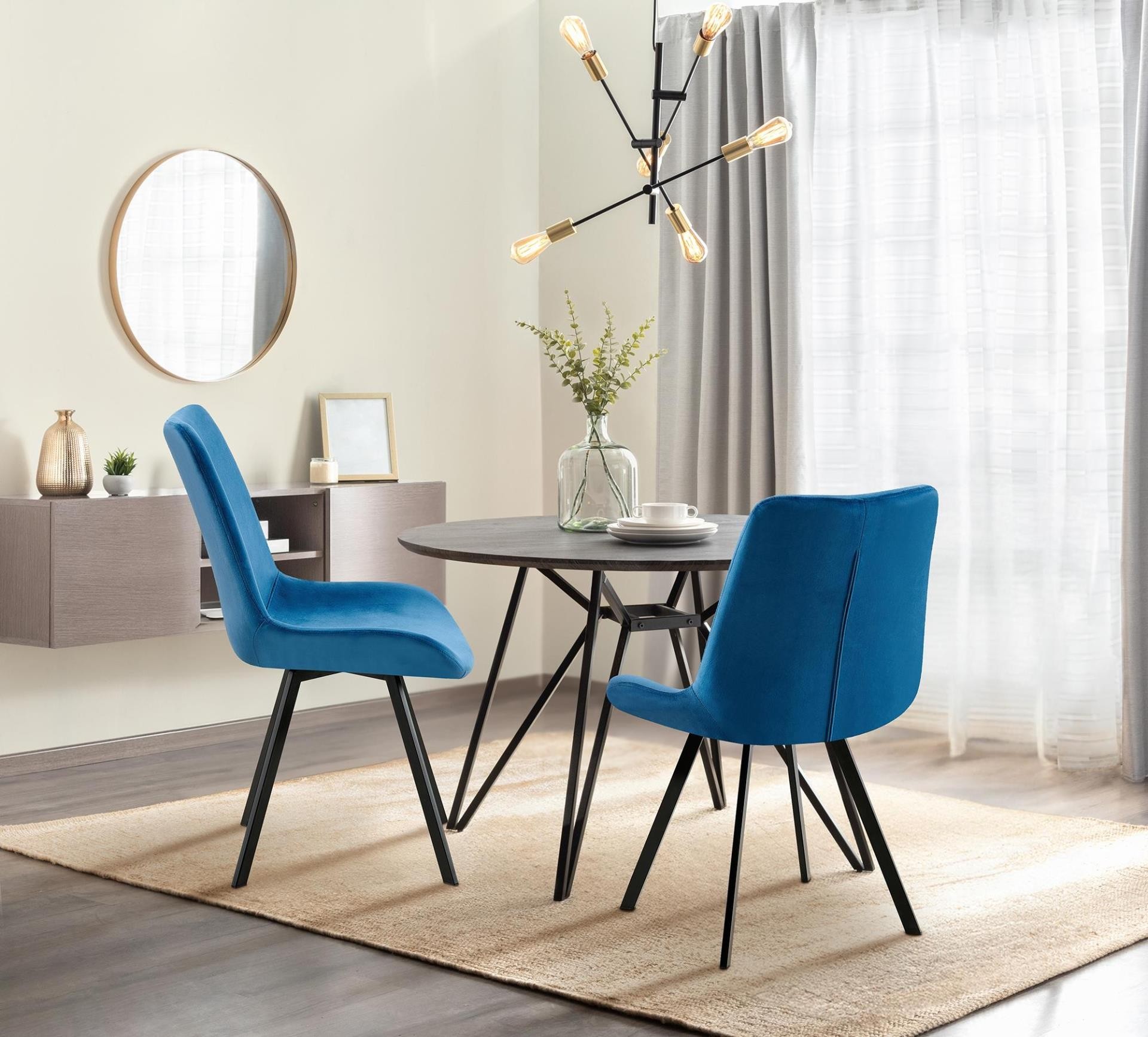 Silla de Confidente UNAMI, Grueso Acolchado, en Terciopelo color Negro