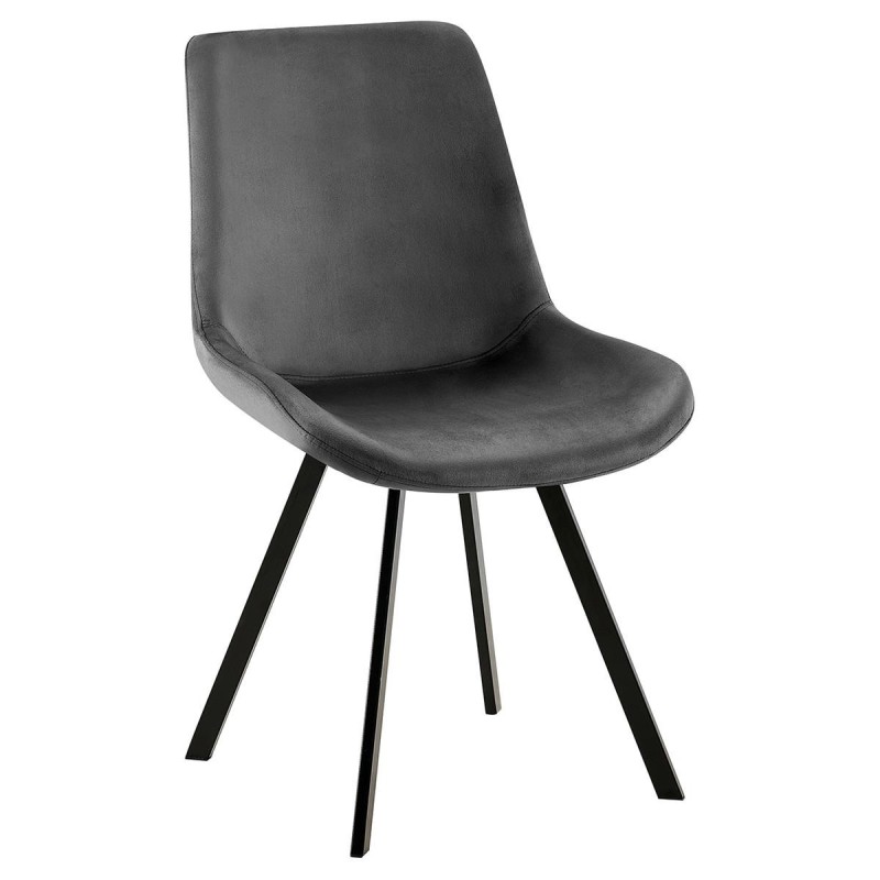 Silla de Confidente UNAMI, en Terciopelo color Negro