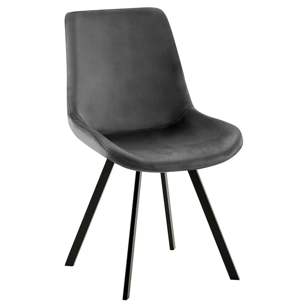 Silla de Confidente UNAMI, Grueso Acolchado, en Terciopelo color Negro