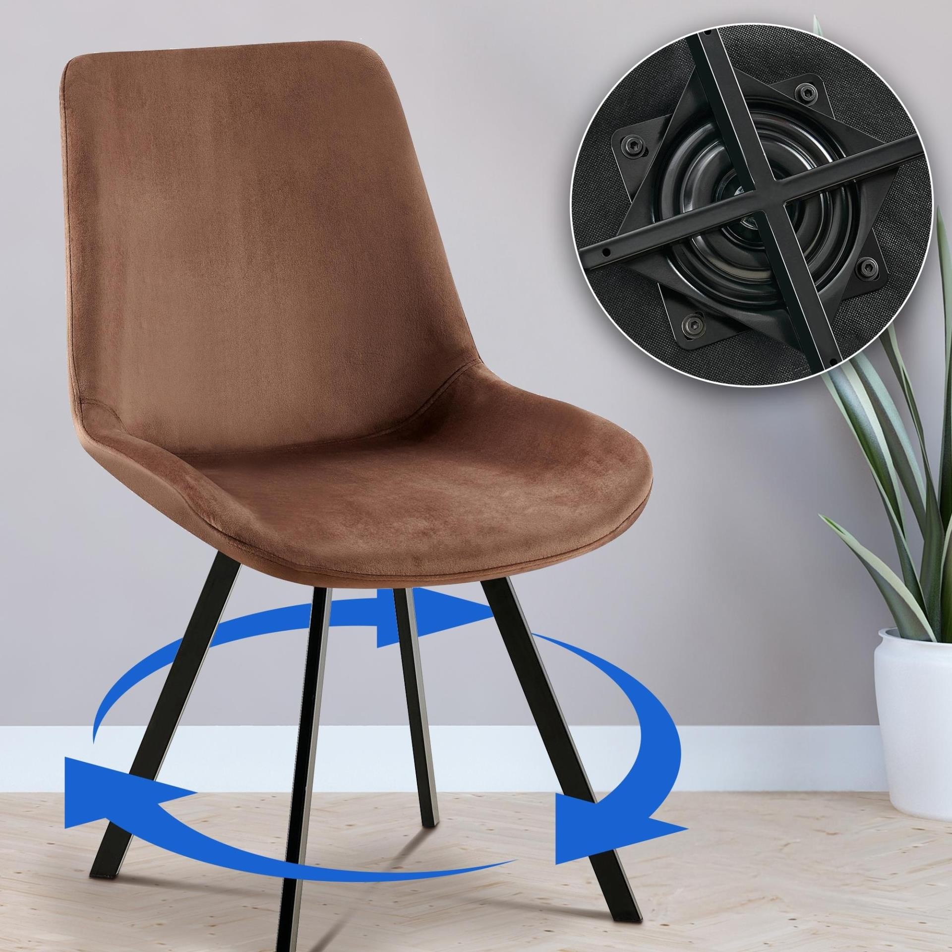 Silla de Confidente UNAMI, Grueso Acolchado, en Terciopelo color Negro