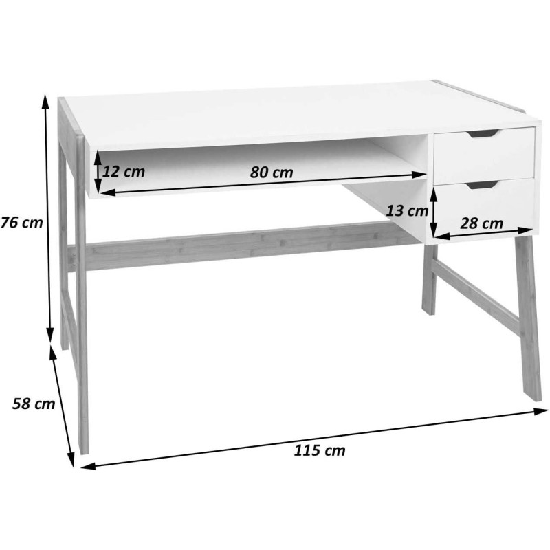 Mesa de ordenador ARMONY color Blanco