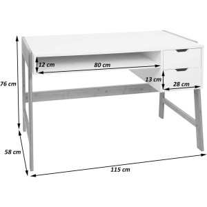 Mesa de ordenador ARMONY color Blanco