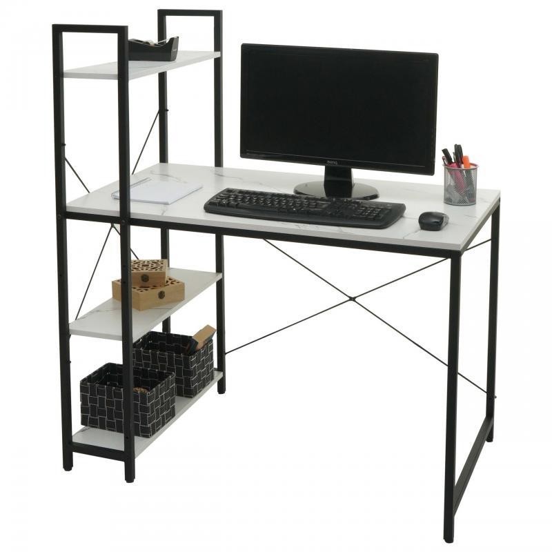 Mesa de Oficina NORMAN, 100x60x72 cm, en Madera y Metal, color Natural