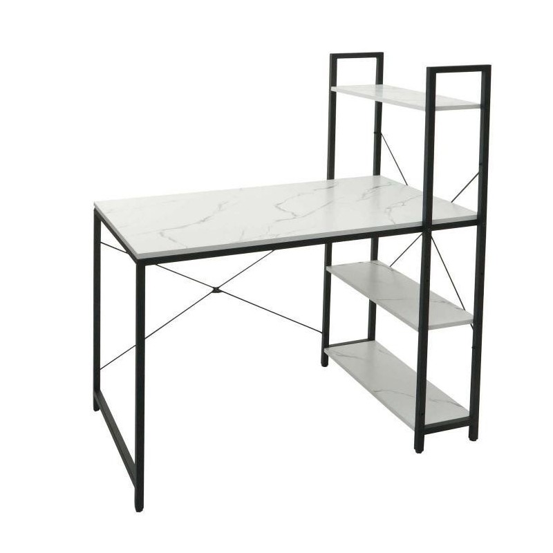 Mesa de Oficina NORMAN, 100x60x72 cm, en Madera y Metal, color Natural