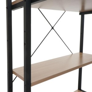 Mesa de Oficina NORMAN, 100x60x72 cm, en Madera y Metal, color Natural