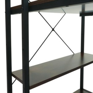 Mesa de Oficina NORMAN, 100x60x72 cm, en Madera y Metal, color Natural