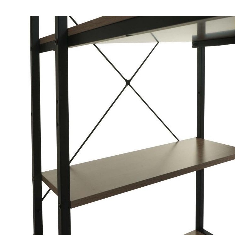 Mesa de Oficina NORMAN, 100x60x72 cm, en Madera y Metal, color Natural