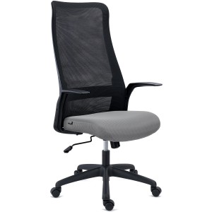 Silla de Oficina SIERRA, Soporte Lumbar, en Malla, Negro