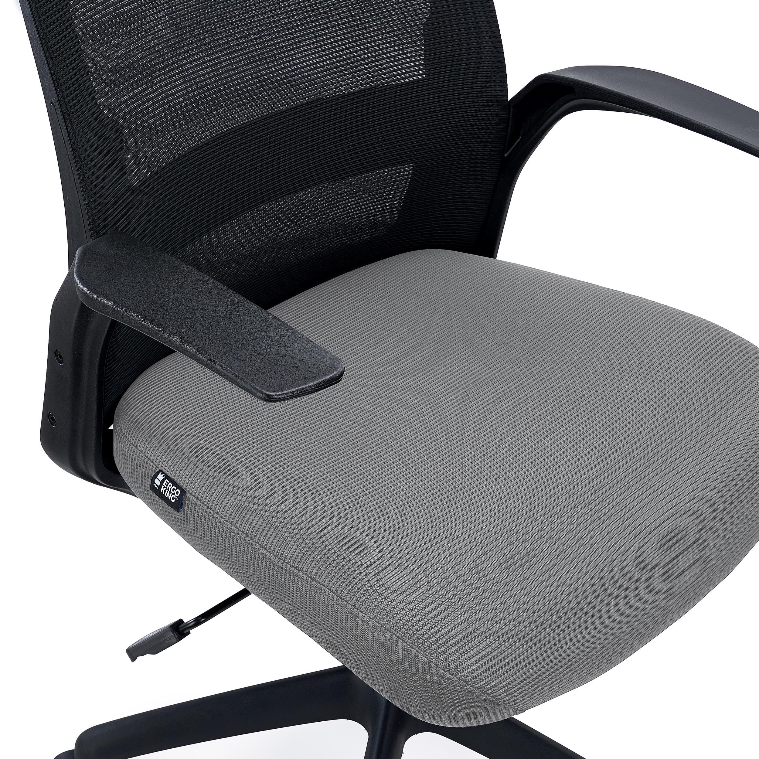 Silla de Oficina SIERRA, Respaldo Transpirable, Soporte Lumbar, Brazos de Diseño, En Negro