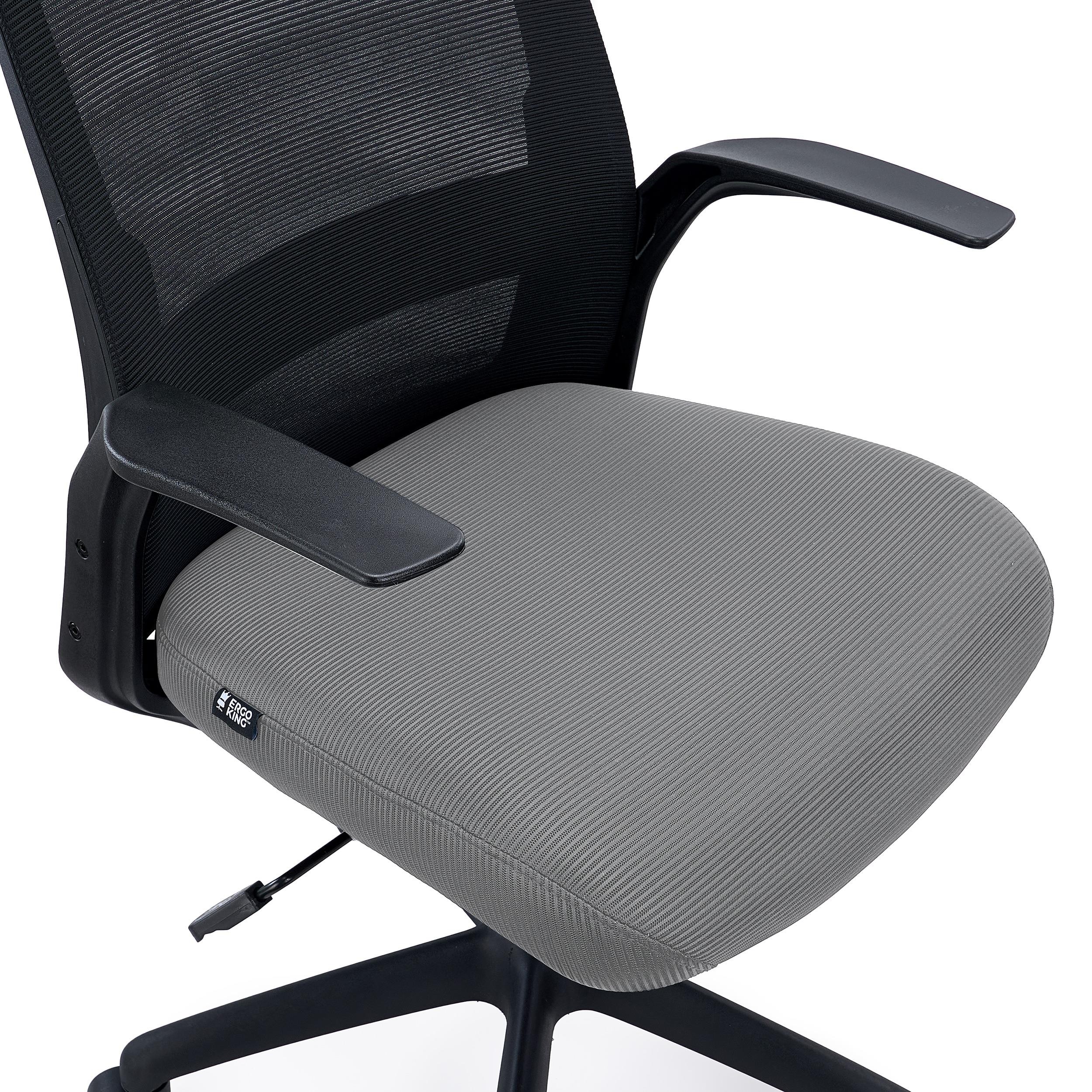Silla de Oficina SIERRA, Respaldo Transpirable, Soporte Lumbar, Brazos de Diseño, En Negro