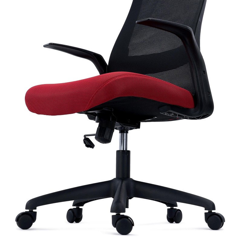 Silla de Oficina SIERRA, Soporte Lumbar, en Malla, Negro