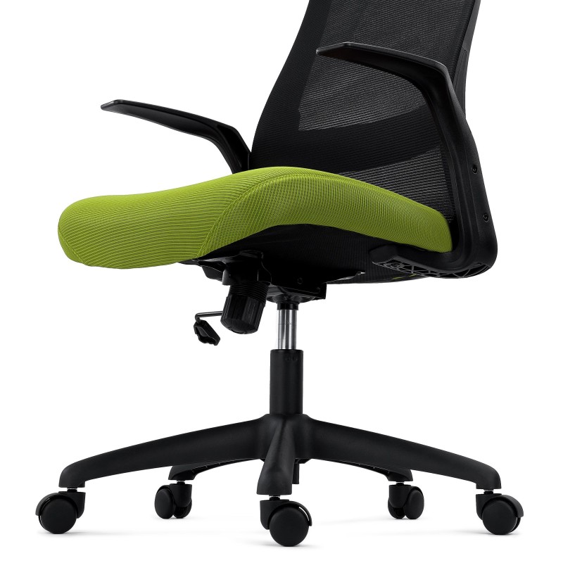 Silla de Oficina SIERRA, Soporte Lumbar, en Malla, Negro