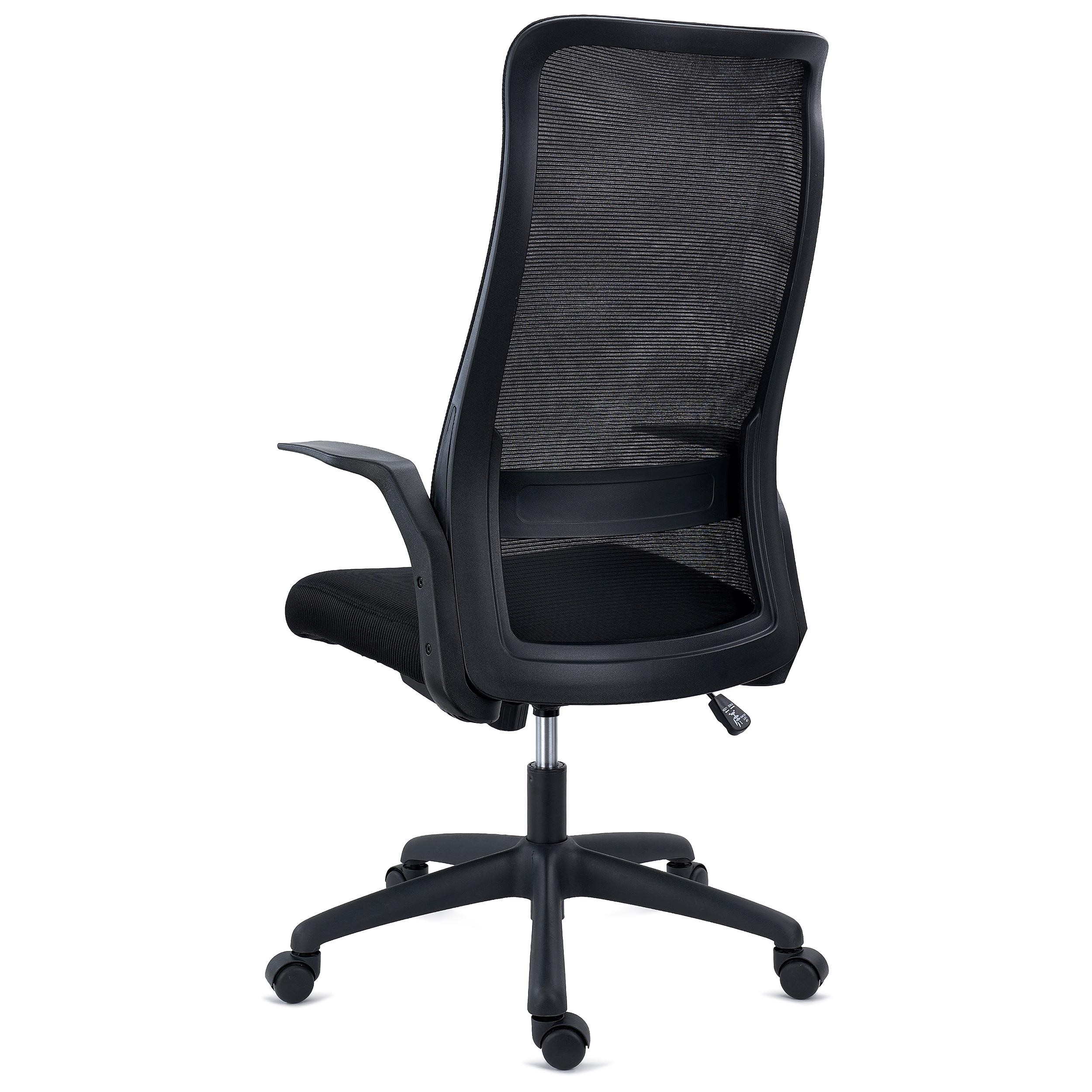 Silla de Oficina SIERRA, Respaldo Transpirable, Soporte Lumbar, Brazos de Diseño, En Negro