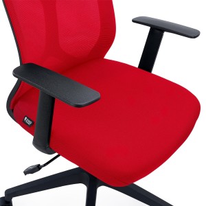 Silla de Oficina GINGER, Tela y Malla Transpirable, Negro