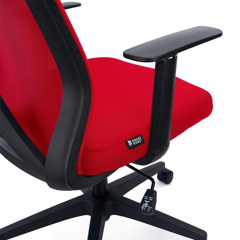 Silla de Oficina GINGER, Tela y Malla Transpirable, Negro