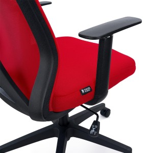 Silla de Oficina GINGER, Tela y Malla Transpirable, Negro