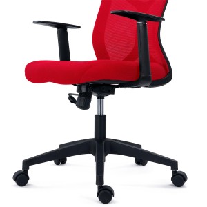 Silla de Oficina GINGER, Tela y Malla Transpirable, Negro
