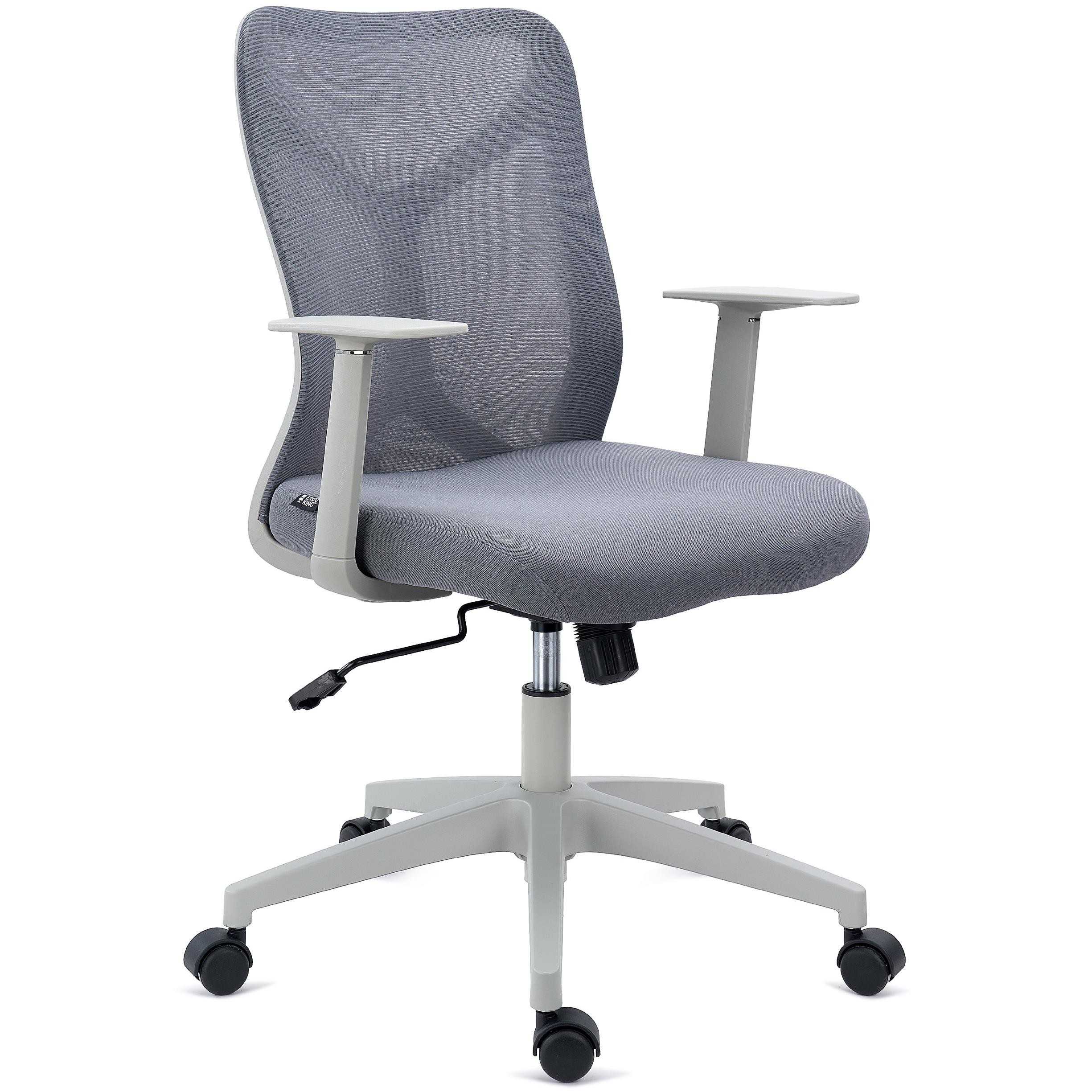 Silla de Oficina GINGER, Mecanismo Basculante, Robusta y Versátil, En Tela y Malla Transpirable, Negro