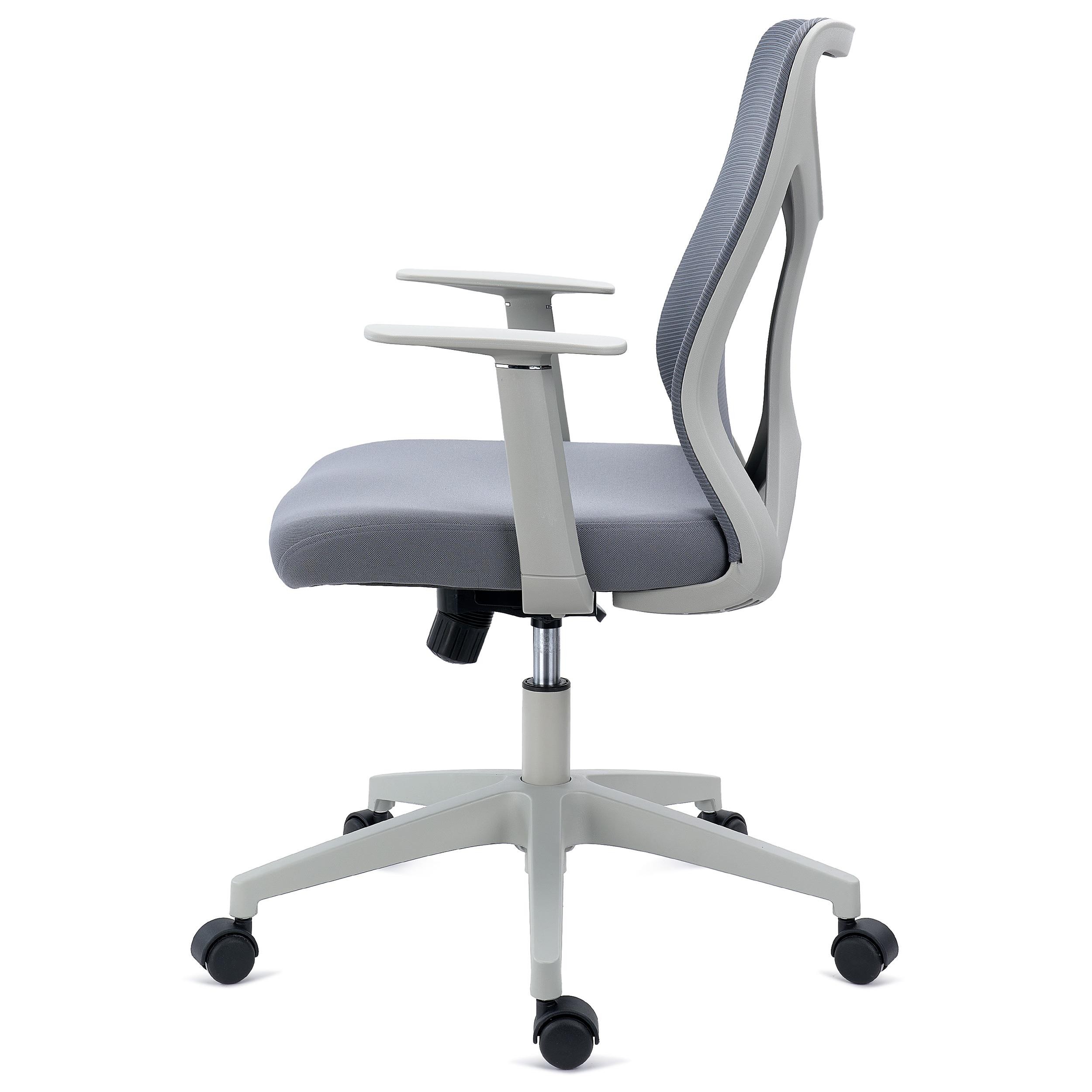 Silla de Oficina GINGER, Mecanismo Basculante, Robusta y Versátil, En Tela y Malla Transpirable, Negro