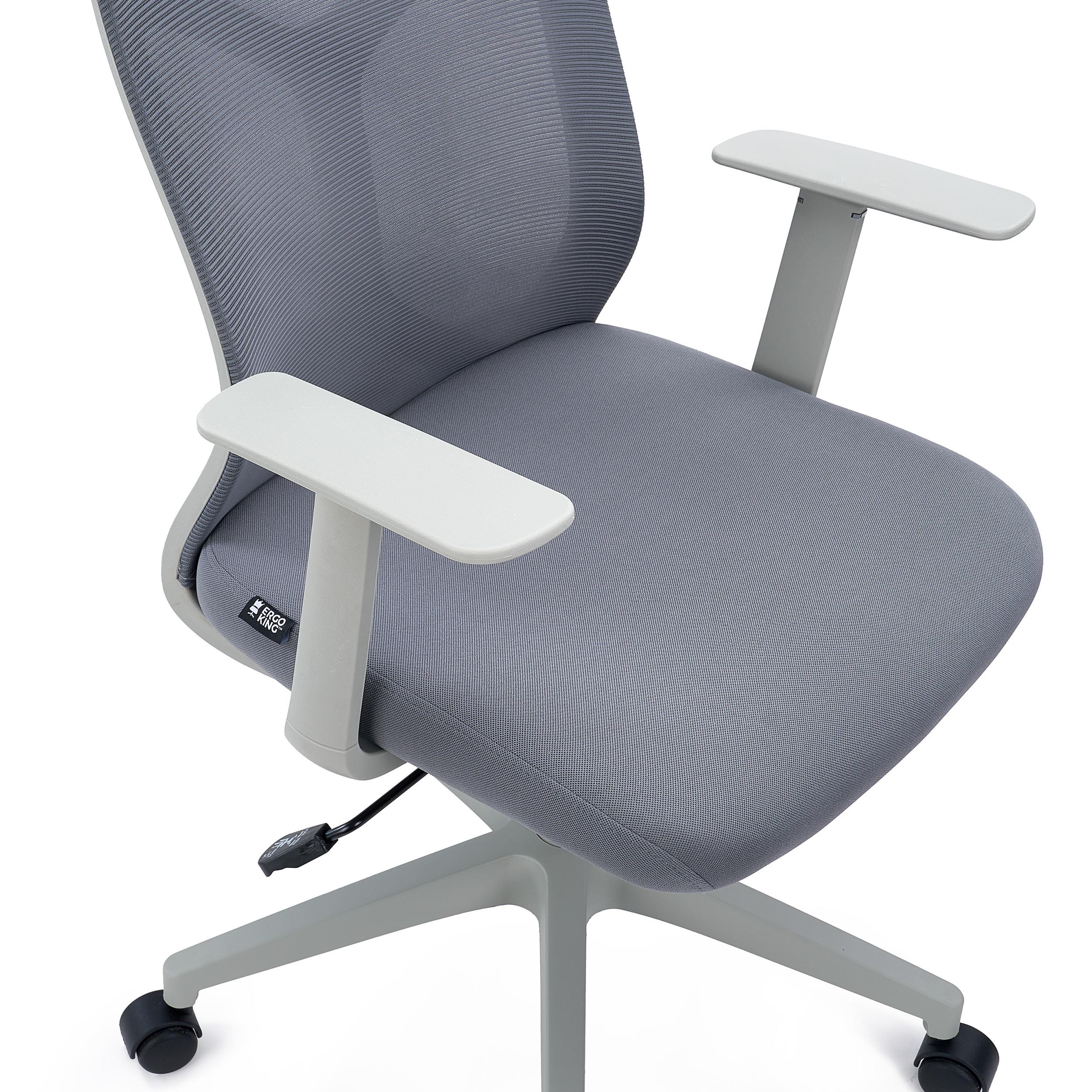 Silla de Oficina GINGER, Mecanismo Basculante, Robusta y Versátil, En Tela y Malla Transpirable, Negro
