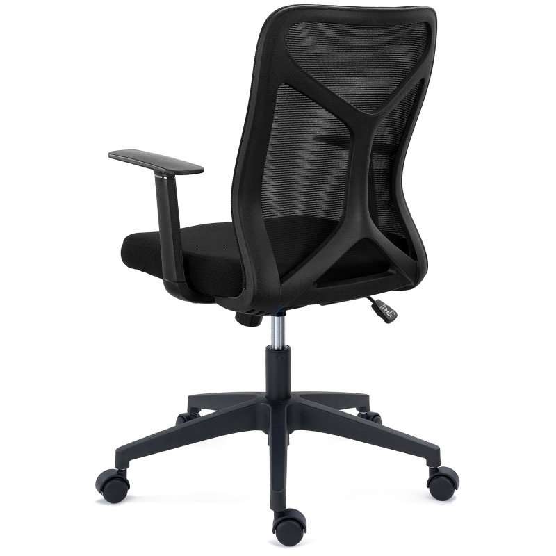 Silla de Oficina GINGER, Tela y Malla Transpirable, Negro