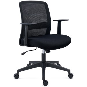 Silla de Oficina YOSEMITE, Tela y Malla Transpirable, Negro
