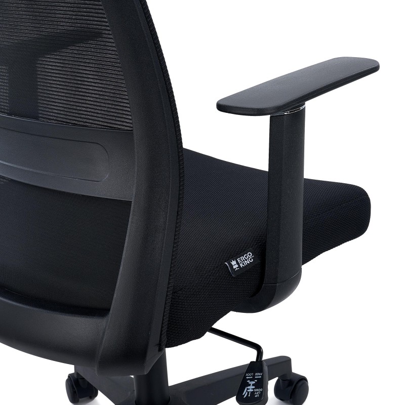Silla de Oficina YOSEMITE, Tela y Malla Transpirable, Negro