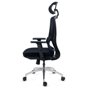 Silla Ergonómica SUPRA MAX, Ajustable, Base Metal, Negro