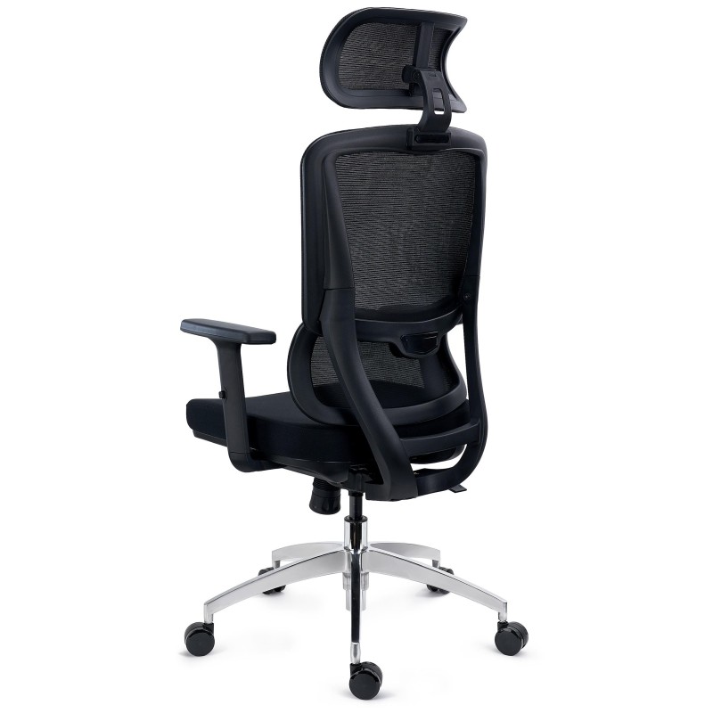 Silla Ergonómica SUPRA MAX, Ajustable, Base Metal, Negro