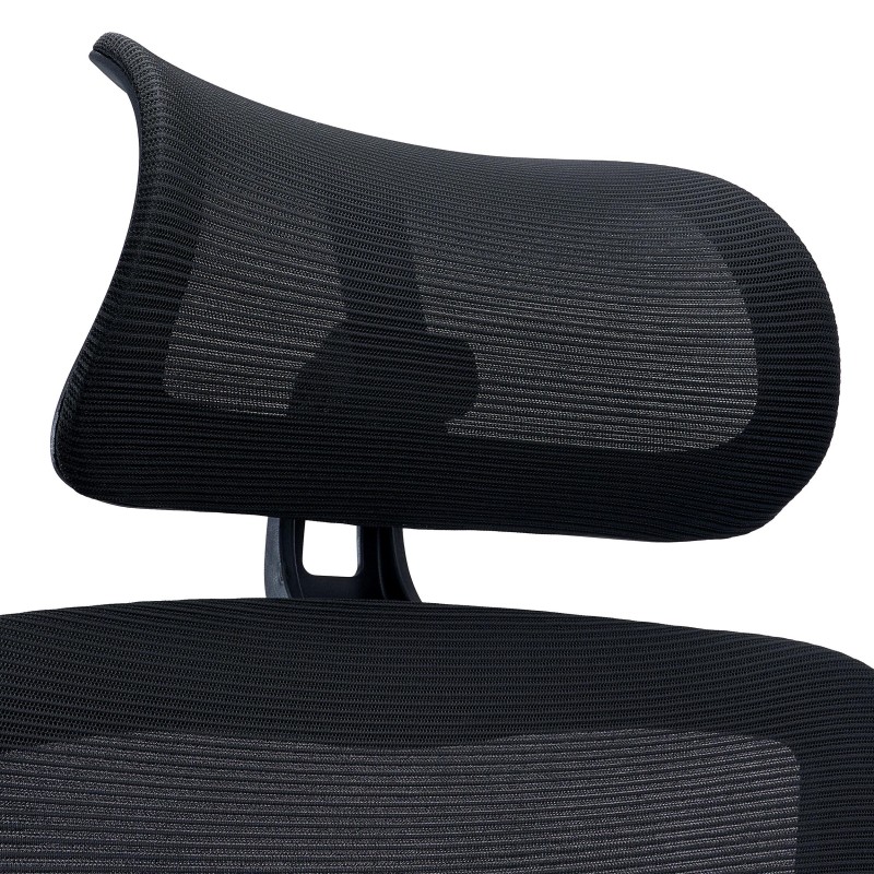 Silla Ergonómica SUPRA MAX, Ajustable, Base Metal, Negro