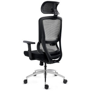 Silla Ergonómica SUPRA MAX, Ajustable, Base Metal, Negro